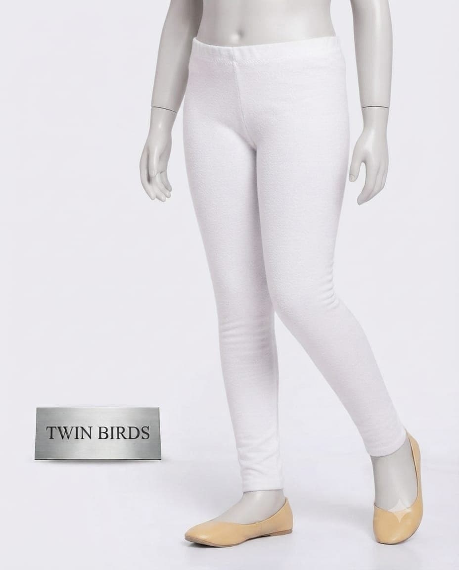 Twin Bird Leggings - White