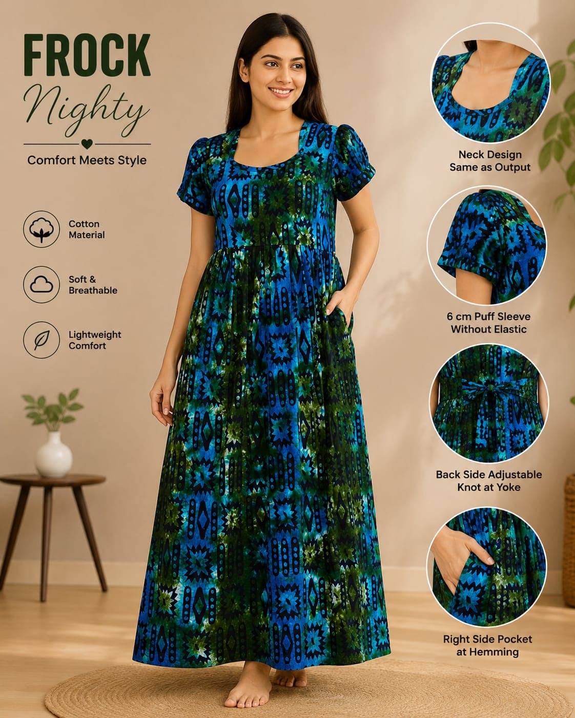 Non-Feeding Frock Nighty