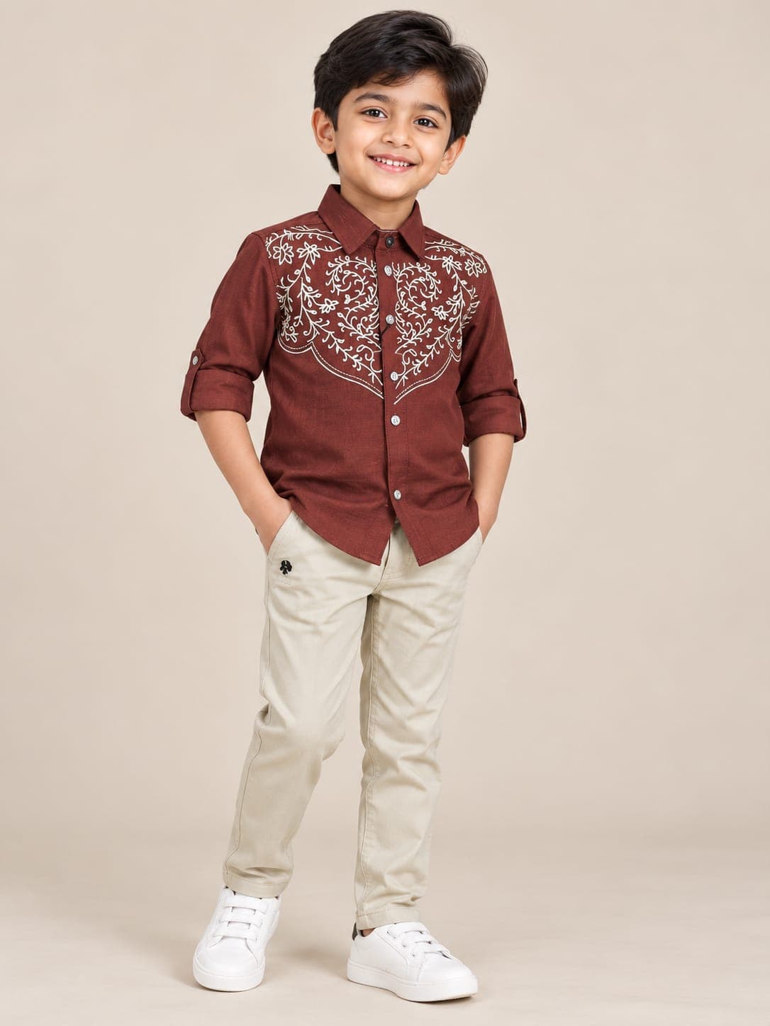 Rust Brown Royal Embroidery Set