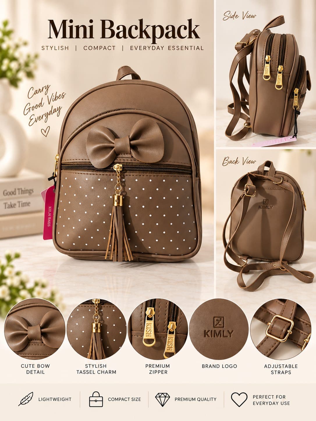 Mini Faux-Leather Backpack