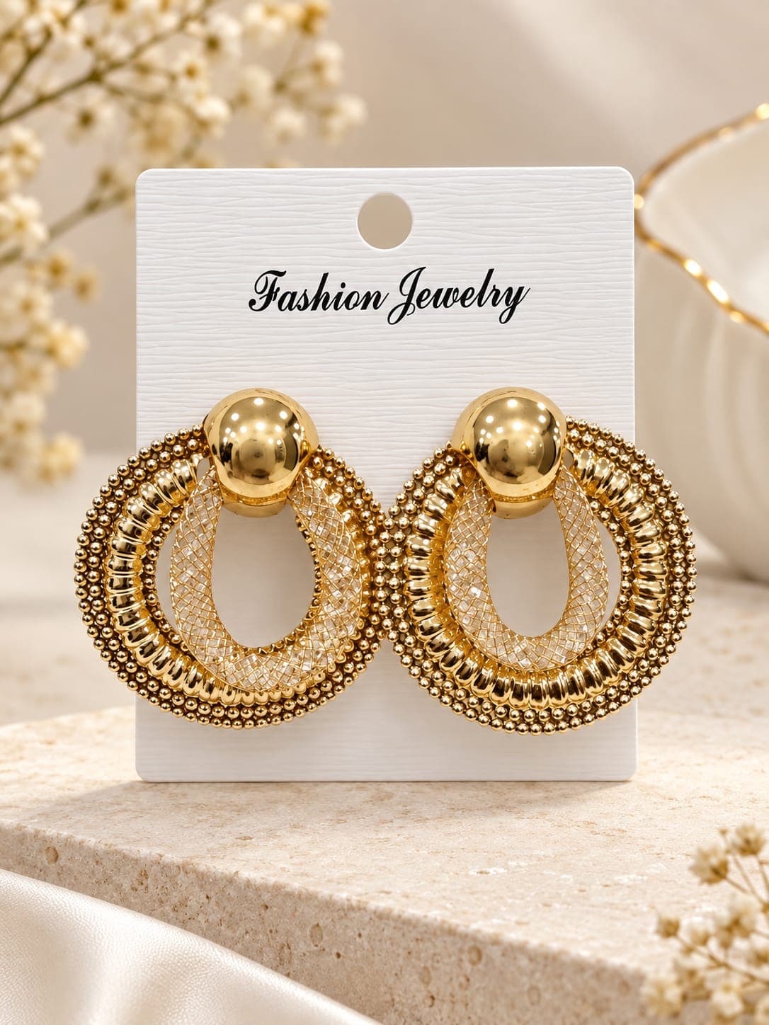 Mesh Loop Earrings