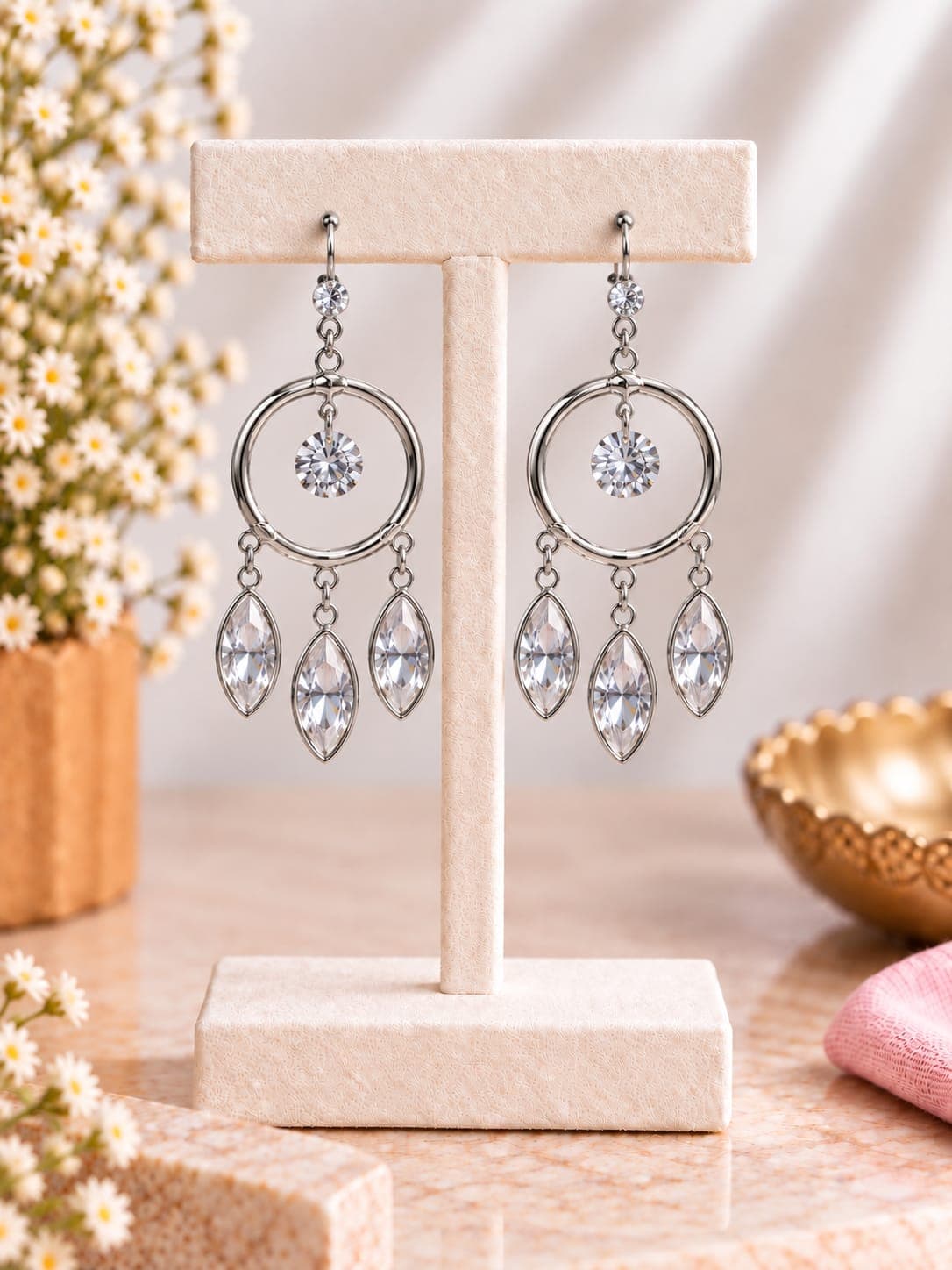Halo Drop Earrings