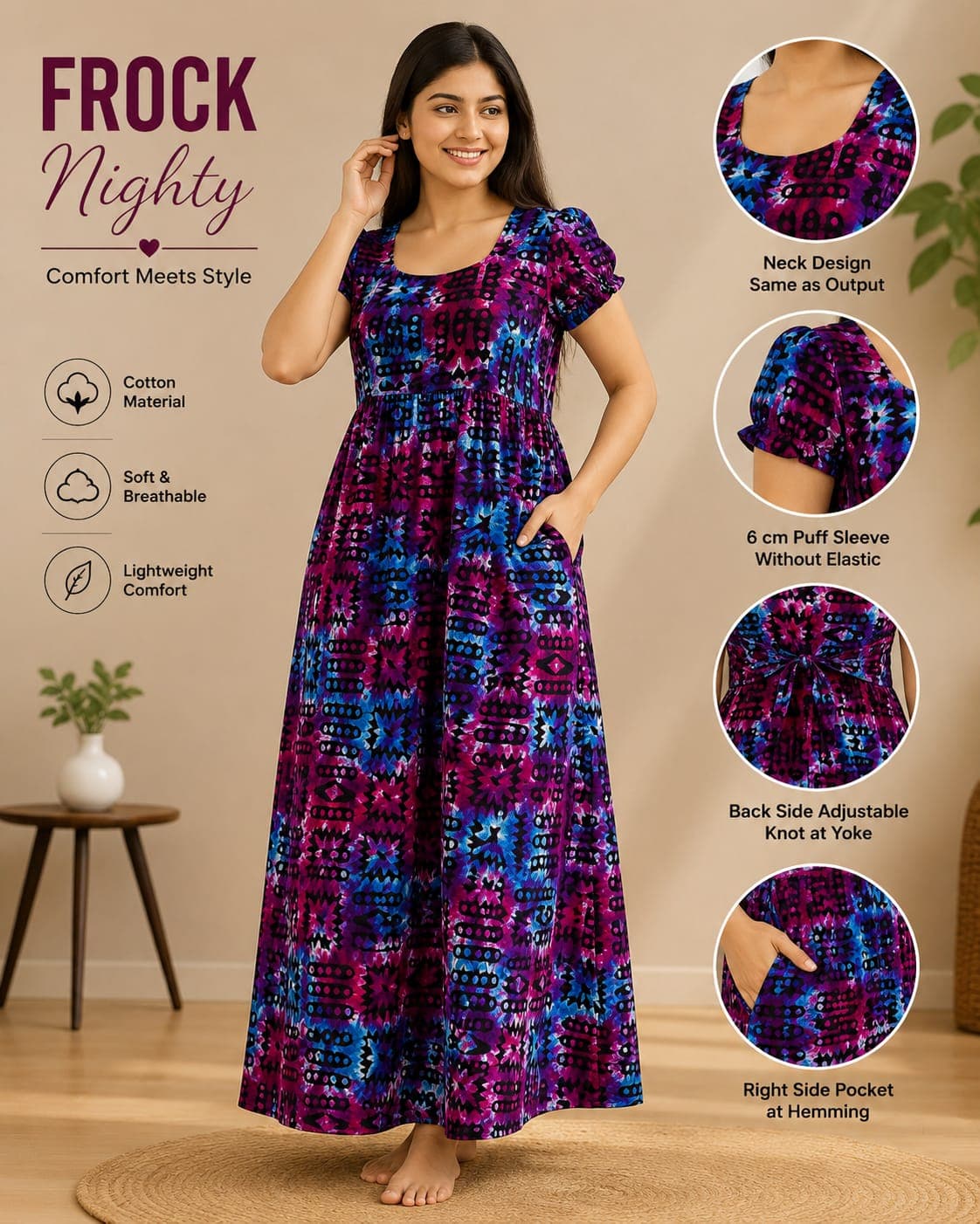 Non-Feeding Frock Nighty