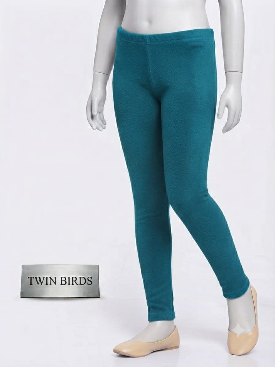 Twin Bird Leggings - Teal Blue