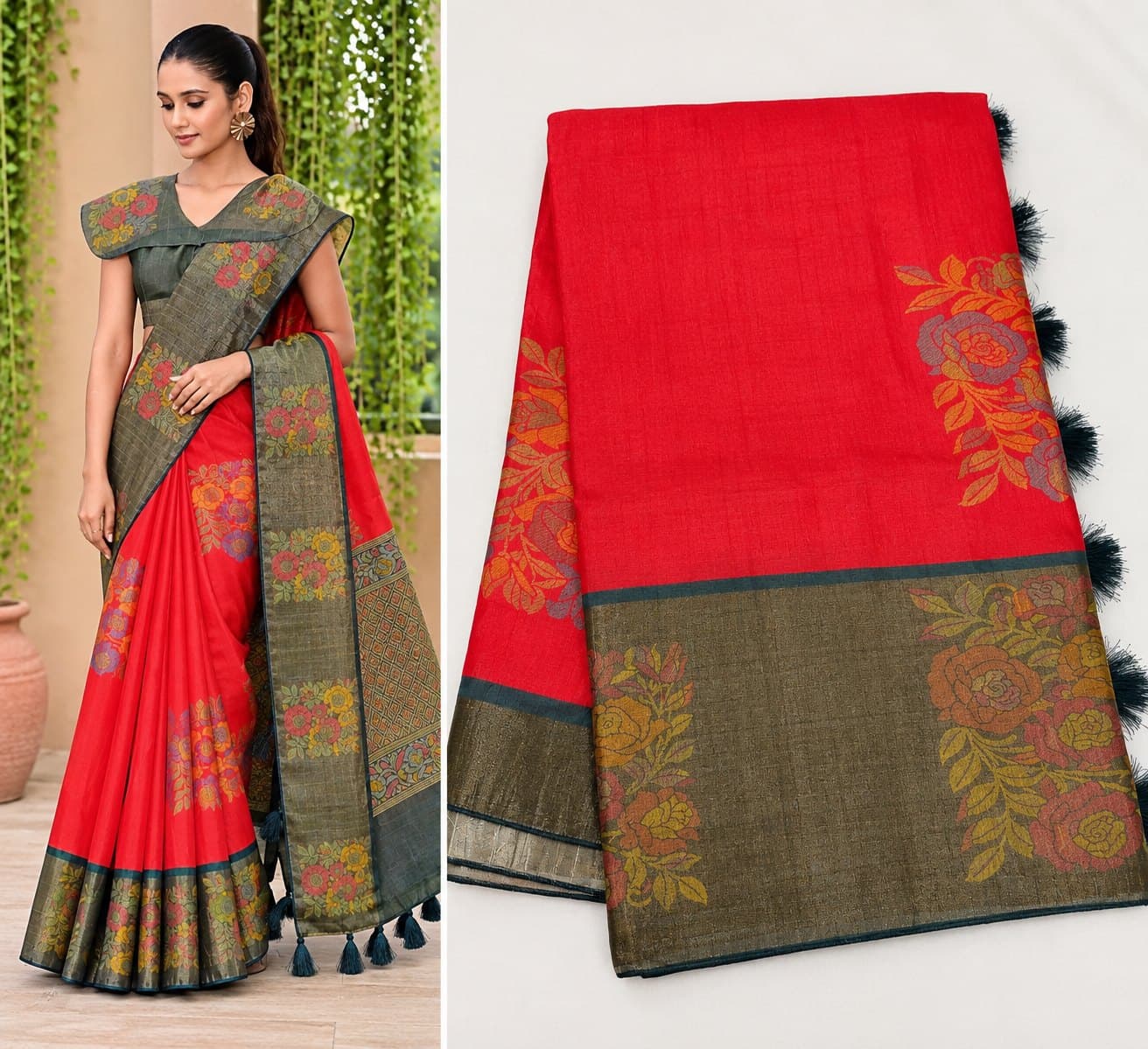 Cotton Blend Saree