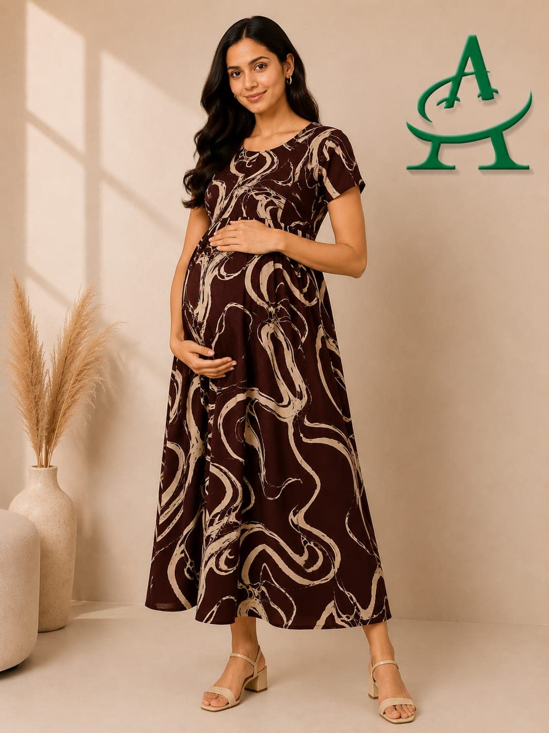Zipless Feeding Maxi with Pocket - Brown