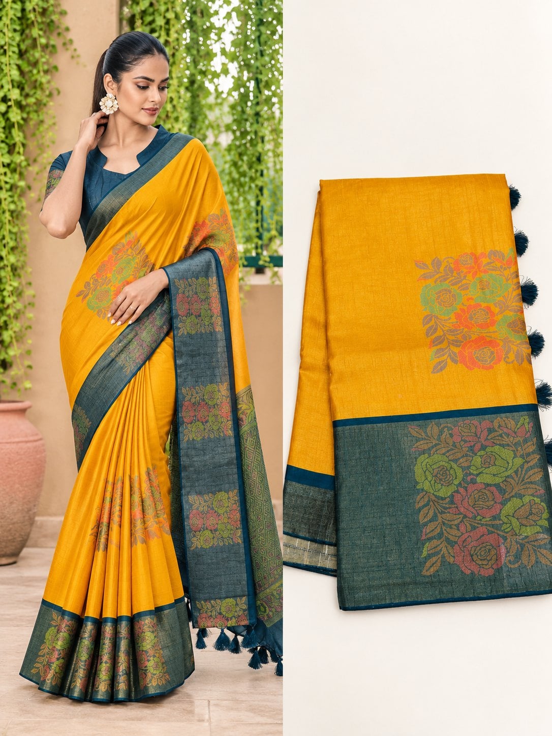 Cotton Blend Saree
