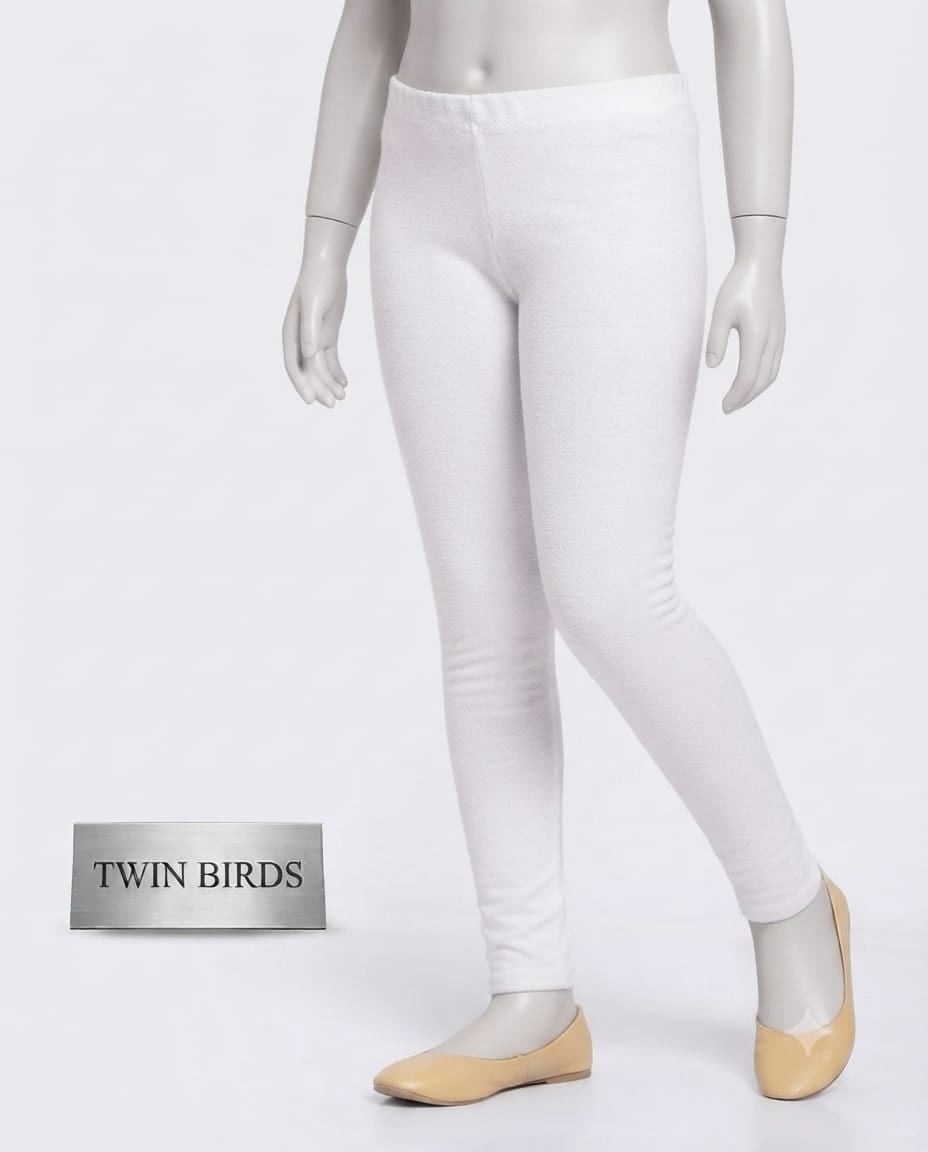 Twin Bird Leggings - White