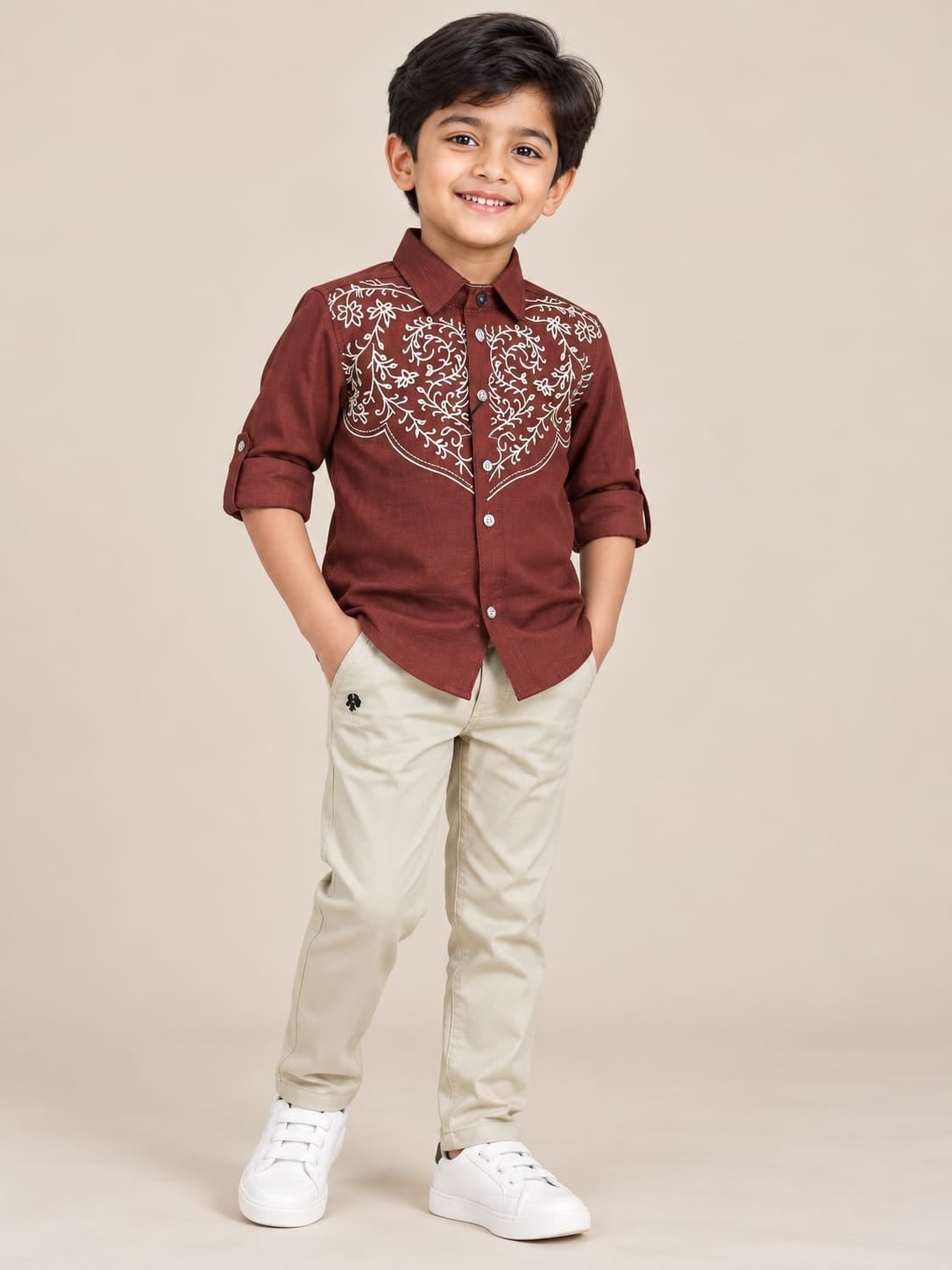 Rust Brown Royal Embroidery Set