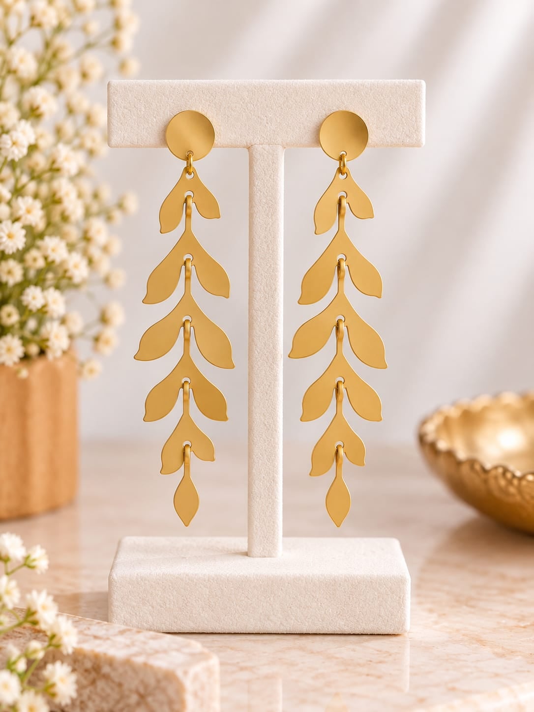 Cascading Leaf Earrings