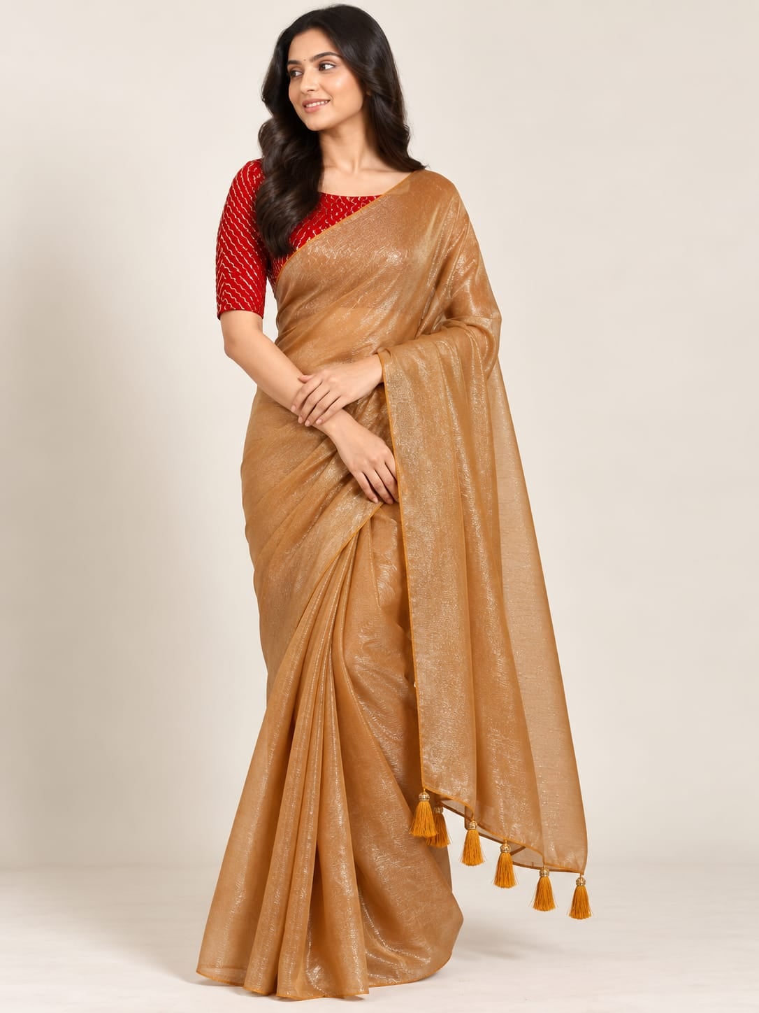 Space Silk Saree with Work Blouse