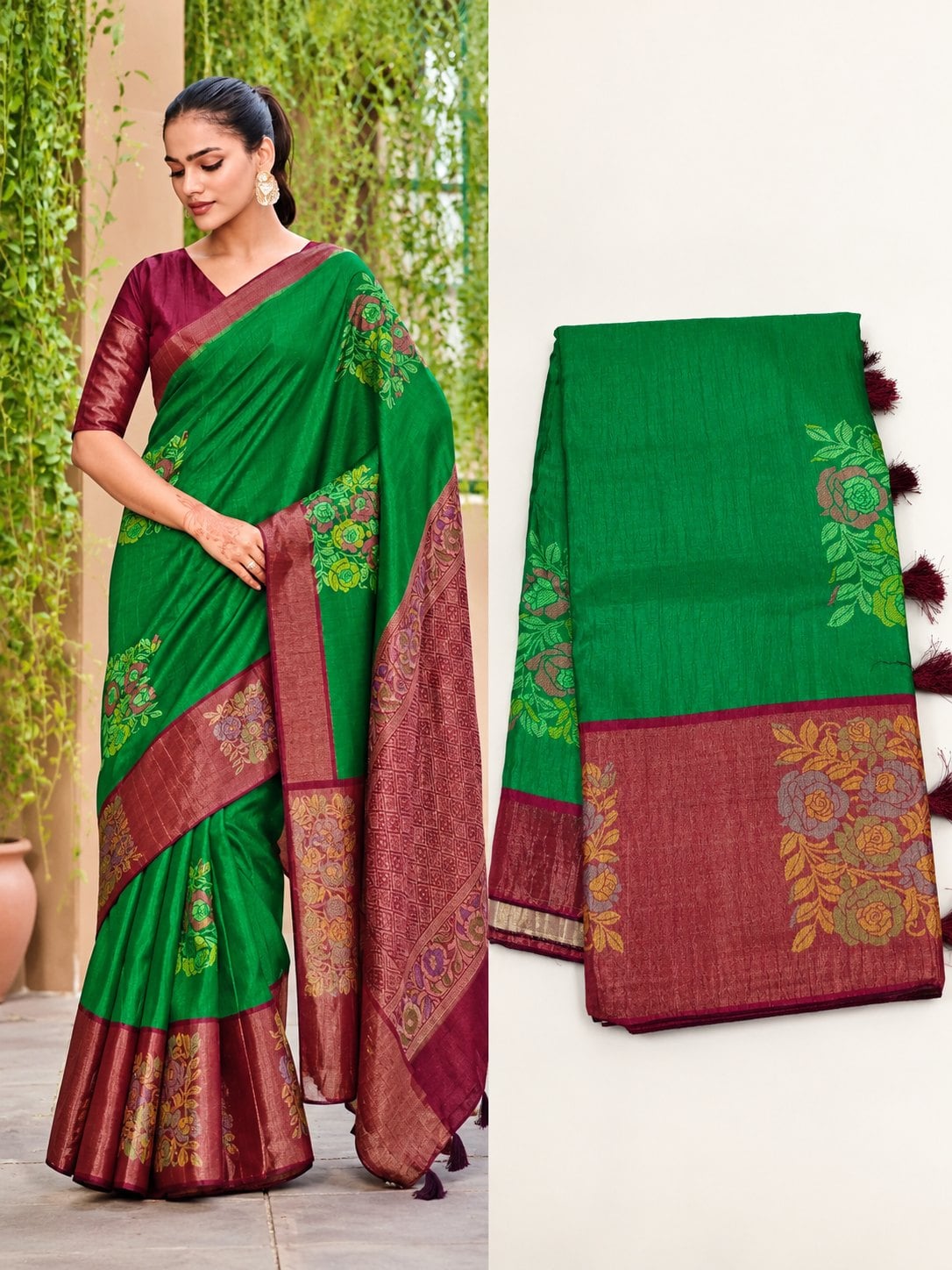 Cotton Blend Saree