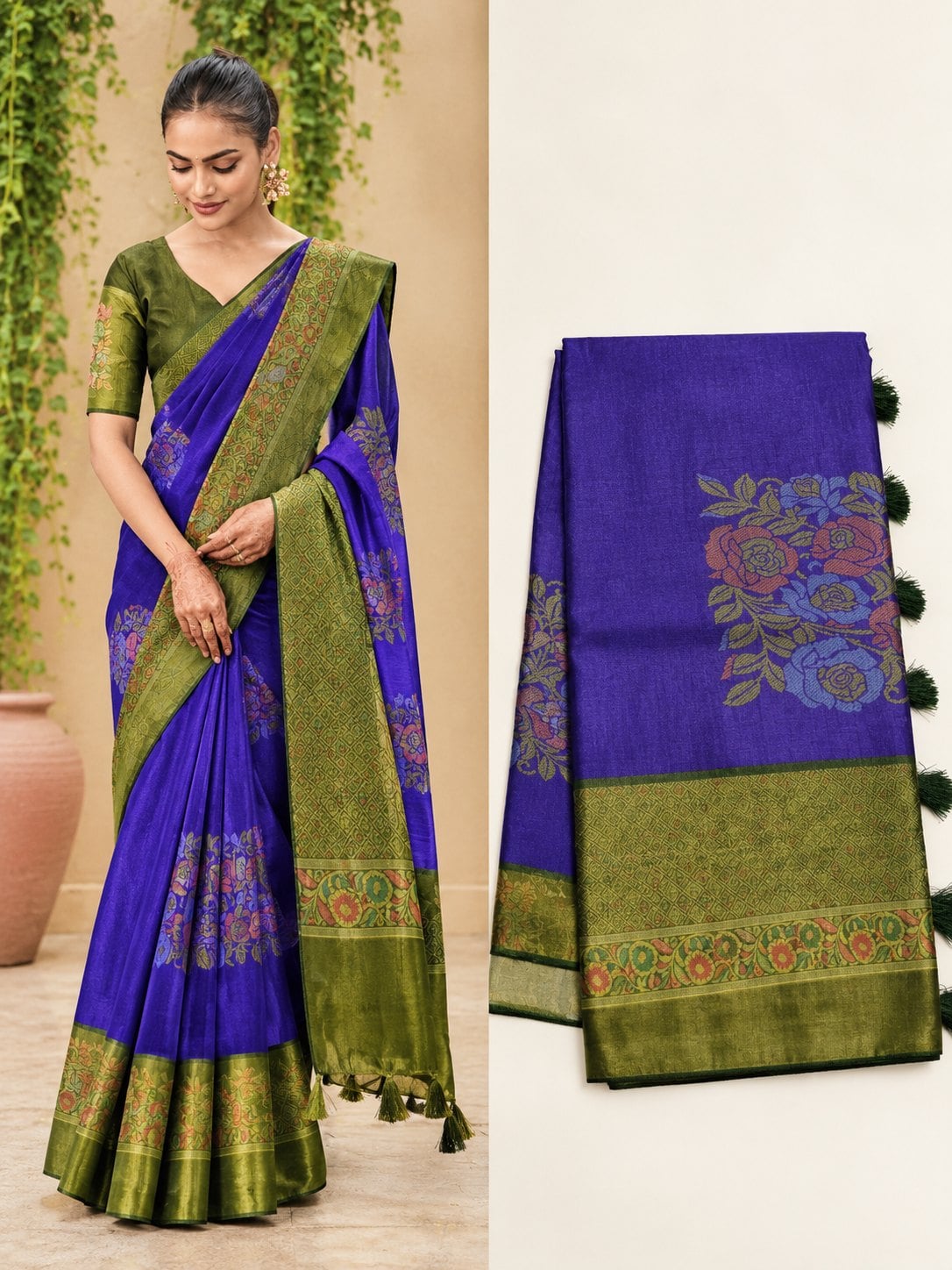 Cotton Blend Saree