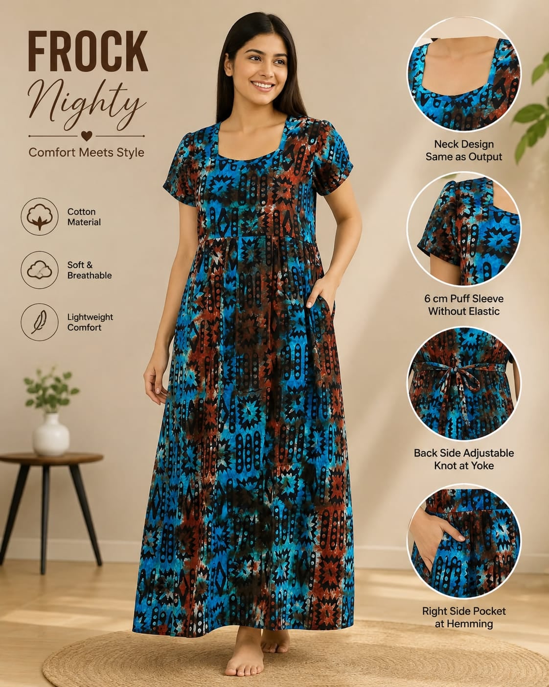 Non-Feeding Frock Nighty