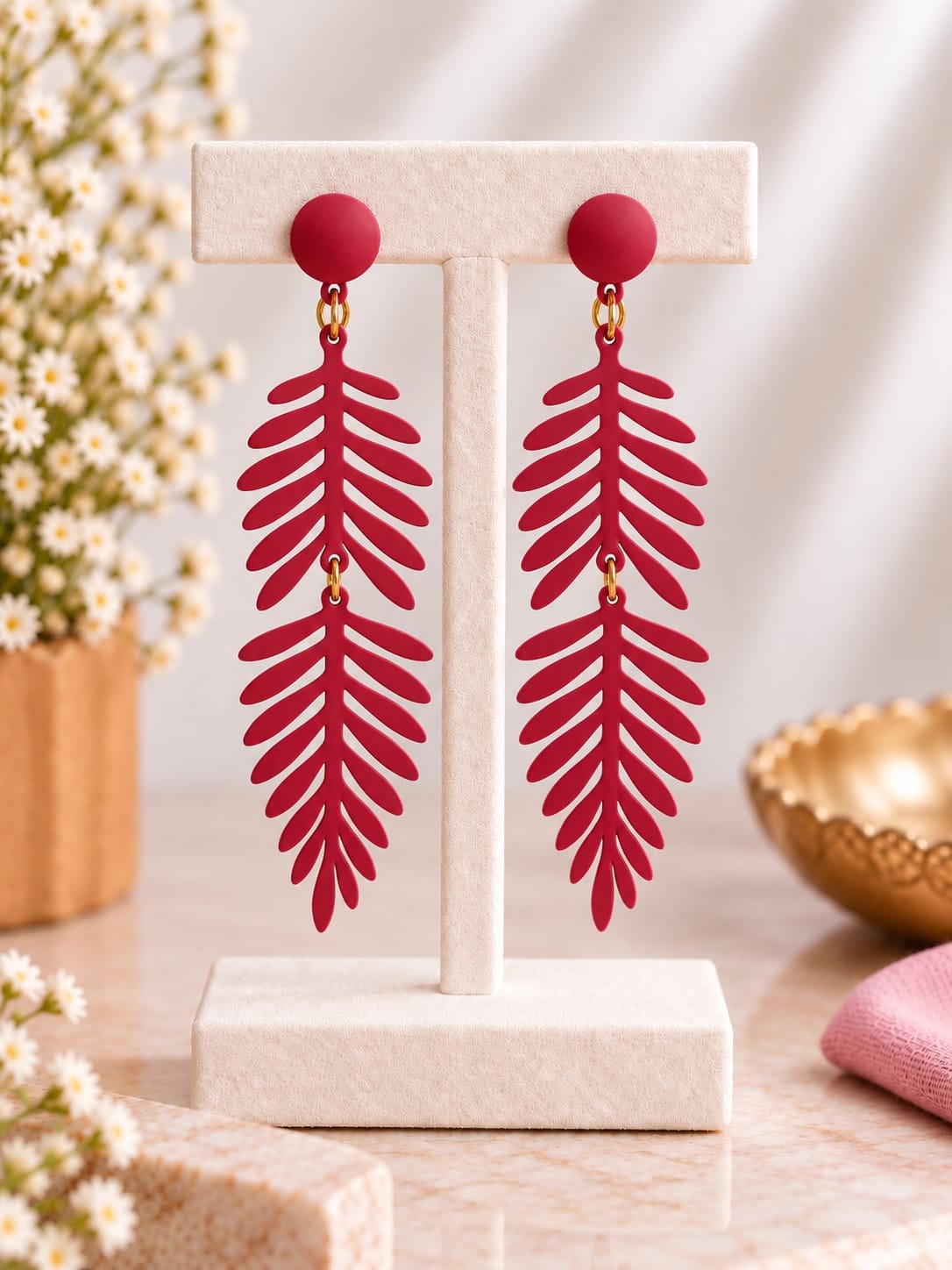 Cascading Leaf Earrings