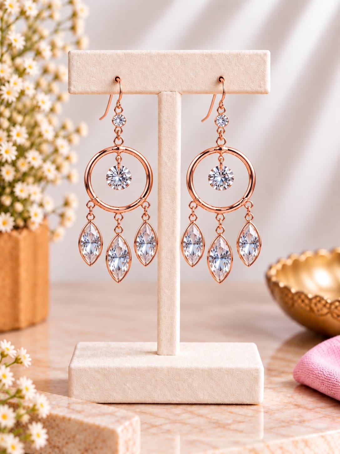 Halo Drop Earrings