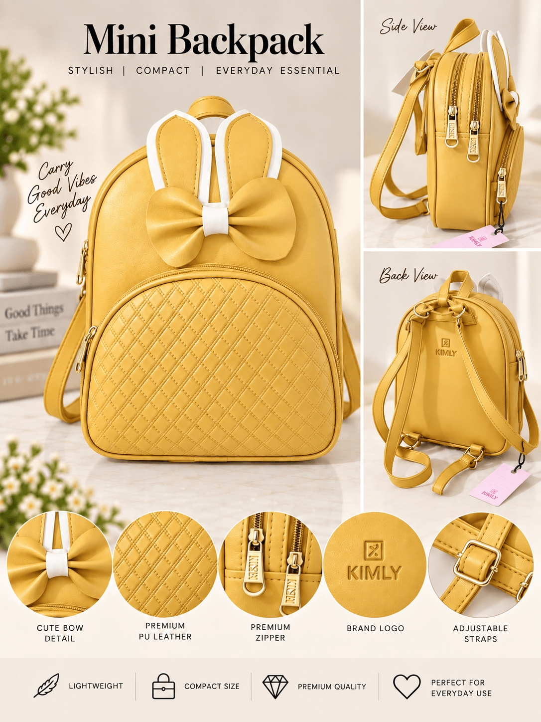 Mini Faux-Leather Backpack