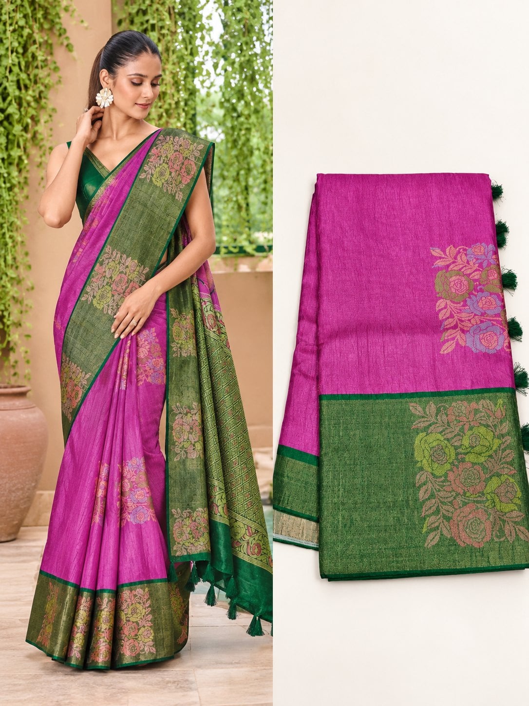 Cotton Blend Saree